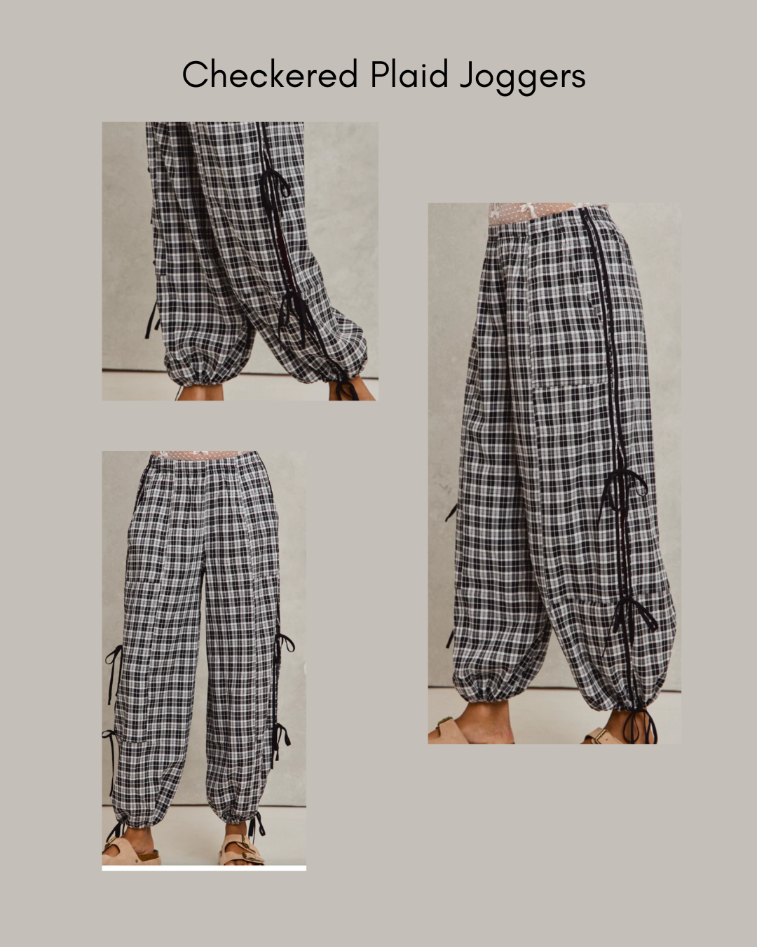 Checkered Plaid Joggers