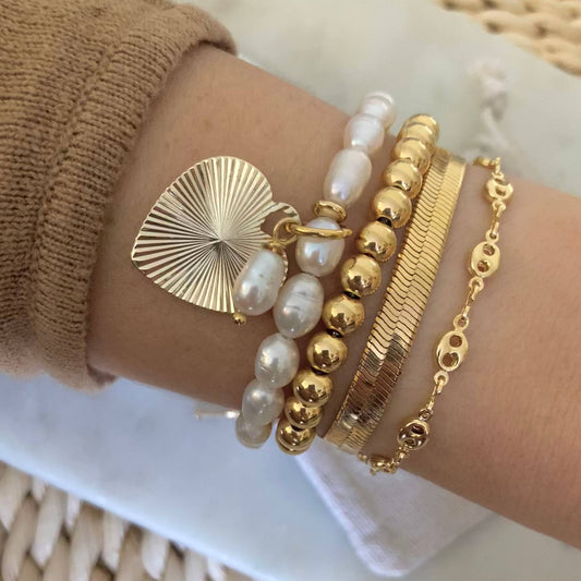 Gold Beaded Bracelet