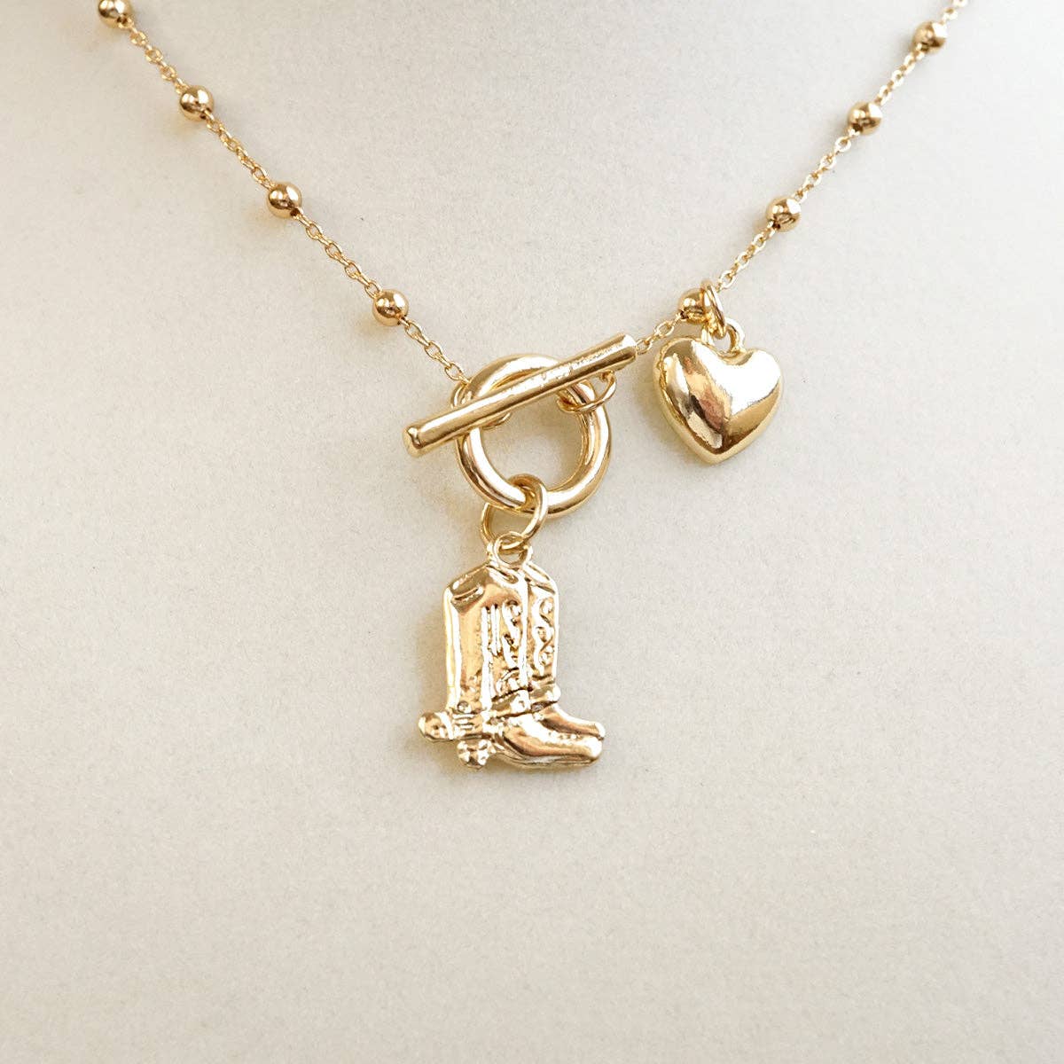 Heart and Sole Charm Necklace
