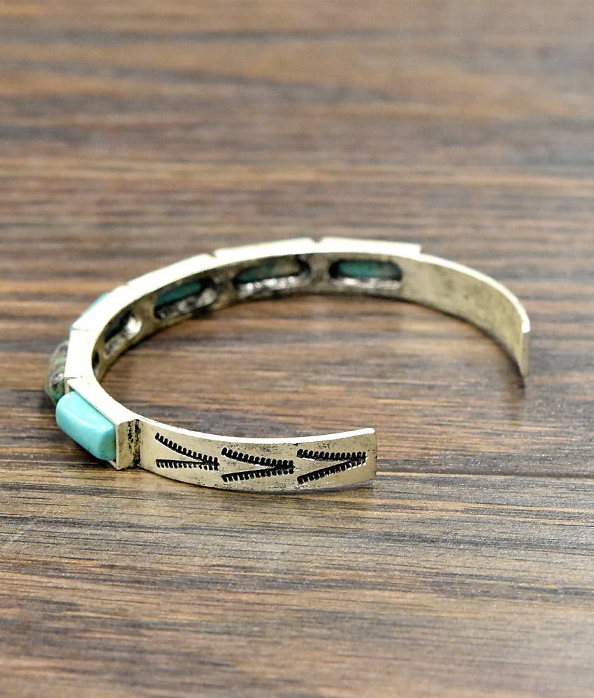Segmented Bar Turquoise Bracelet