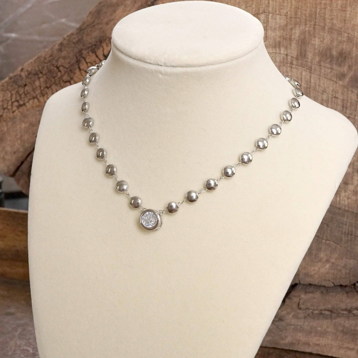 Crystal Bezel Pendant