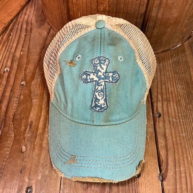 Distressed Cross Hat