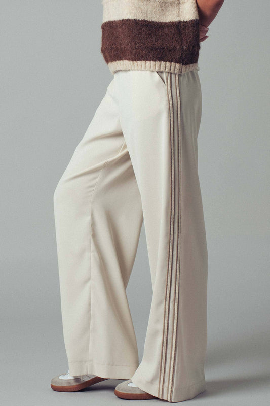 Wide Leg Stripe Lounge Pants