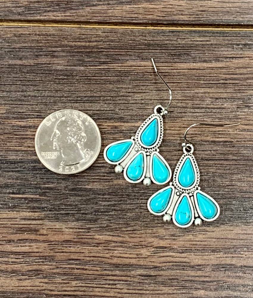 Turquoise Squash Blossom Earrings