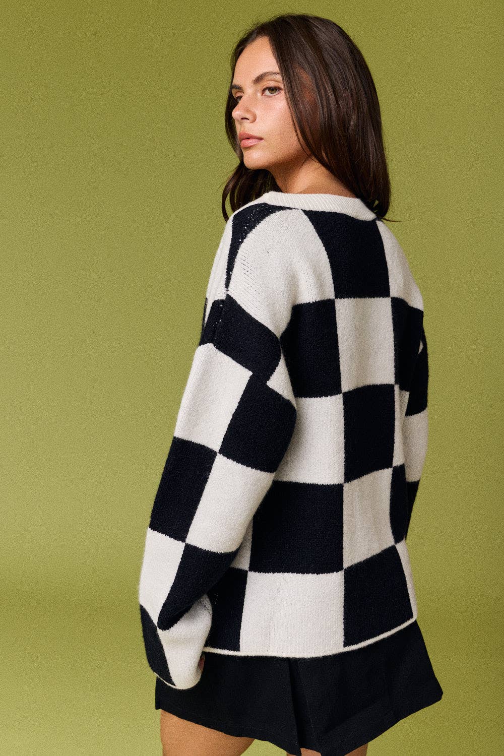 On Campus Checked Cardigan
