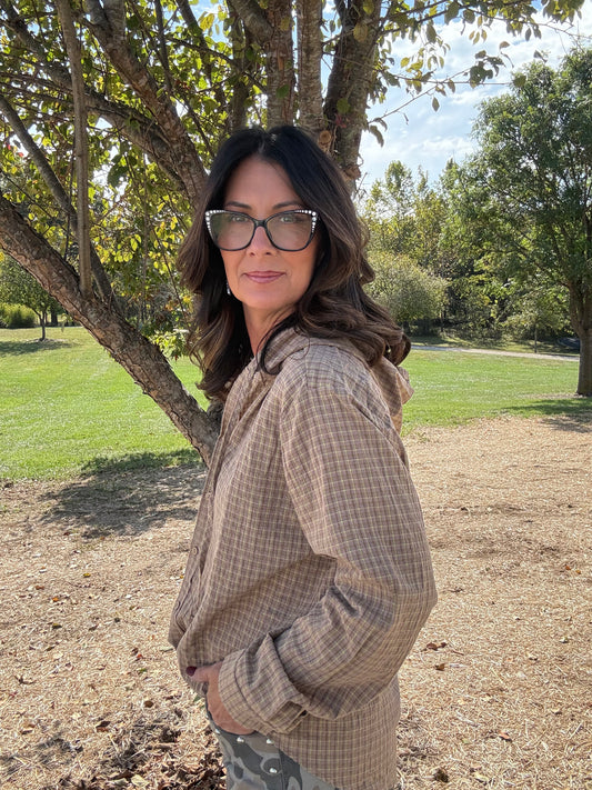 The Willow Plaid Hooded Top