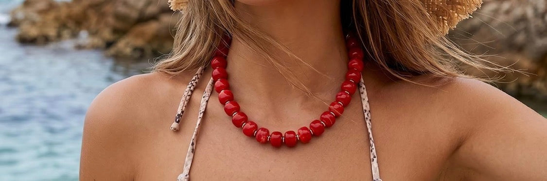 Cherry Pop Beaded Necklace