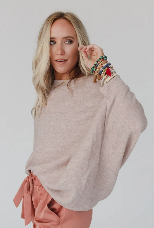Fly with Me Batwing Sleeve Fall Knit Sweater