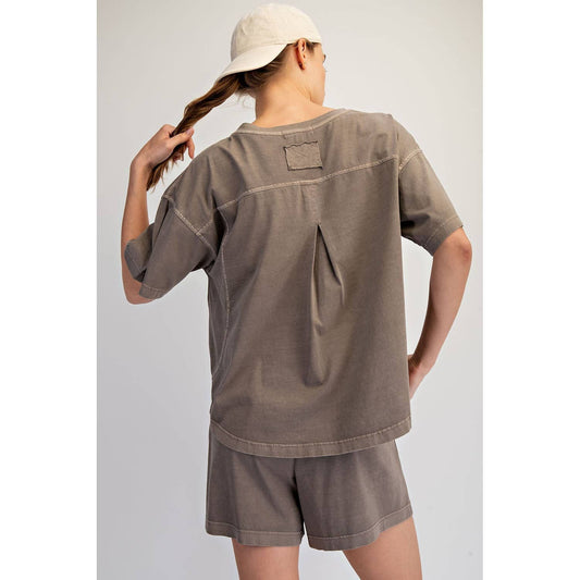 Pigment Washed Shorts Set