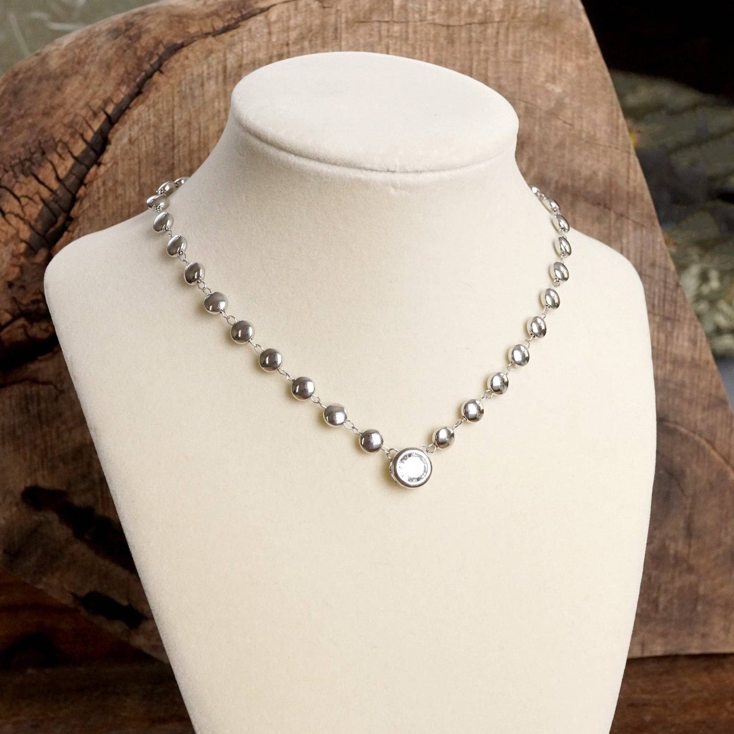 Crystal Bezel Pendant