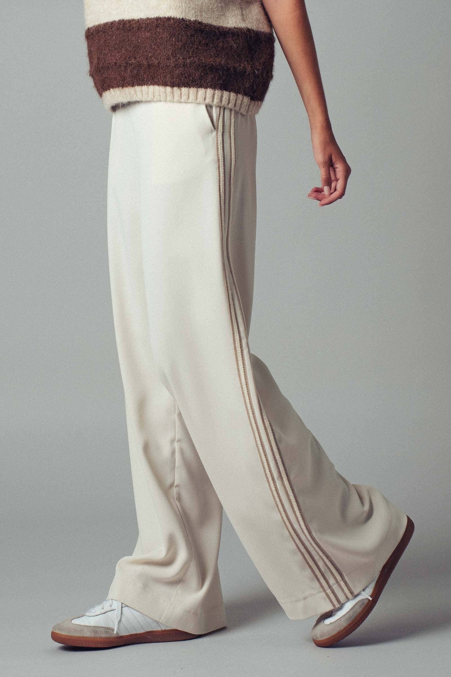 Wide Leg Stripe Lounge Pants