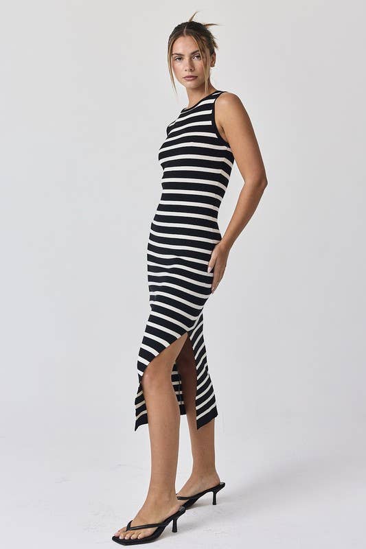 Isla Striped Midi Dress
