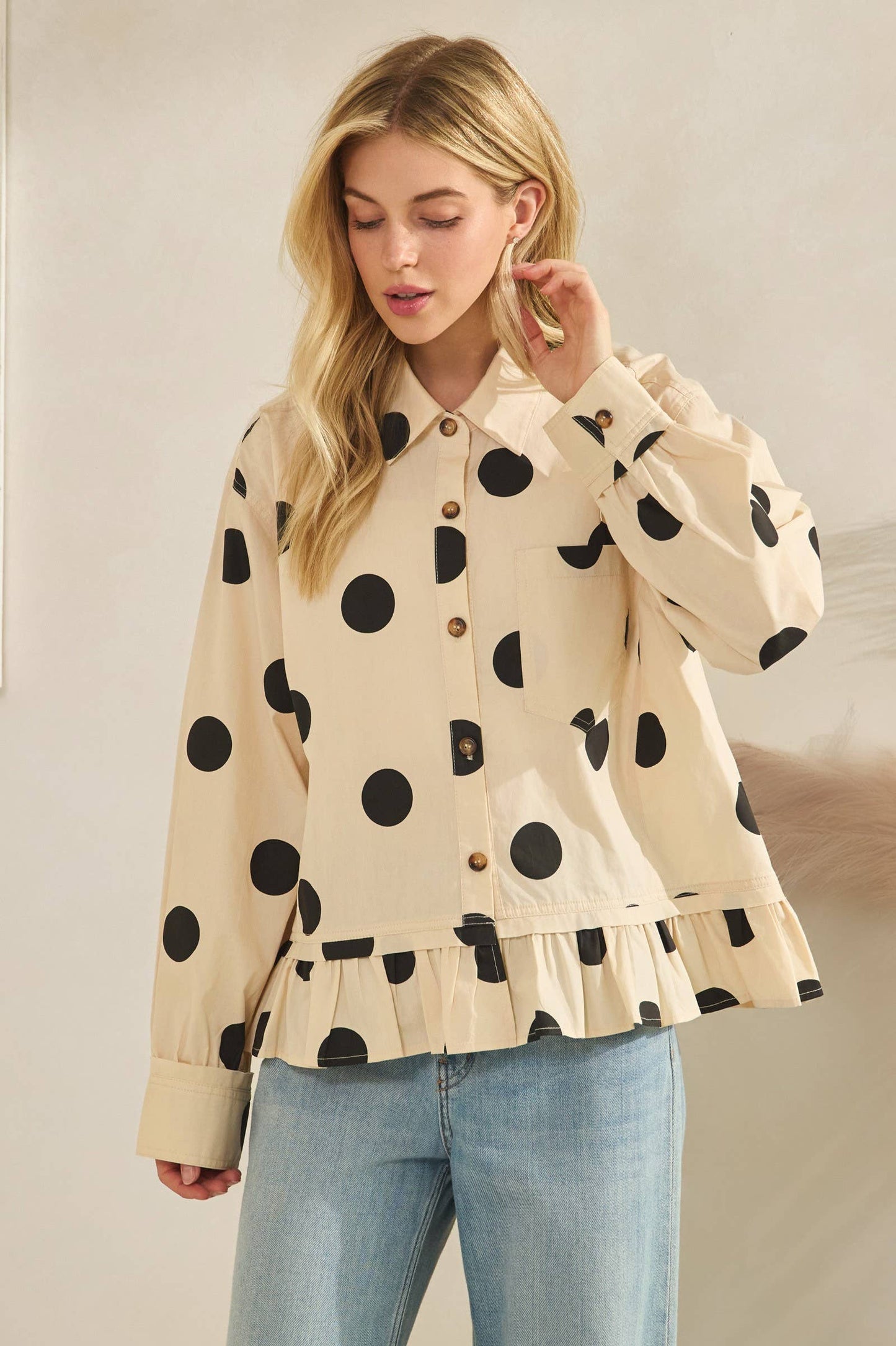 Ruffle Hem Shirt