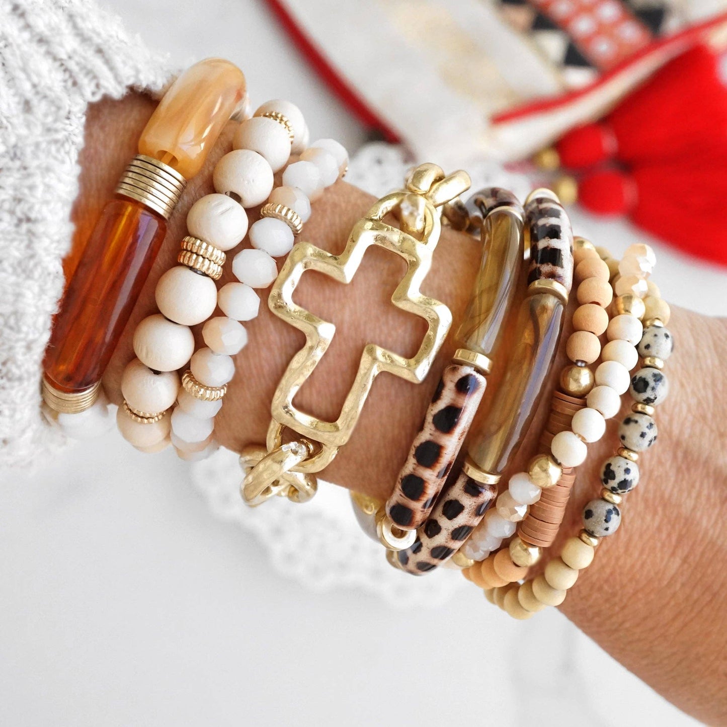 Chunky Cross Bracelet
