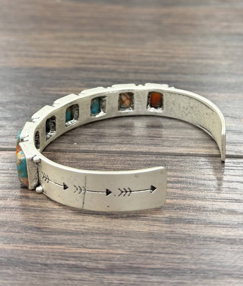 Mosaic Turquoise Cuff Bracelet