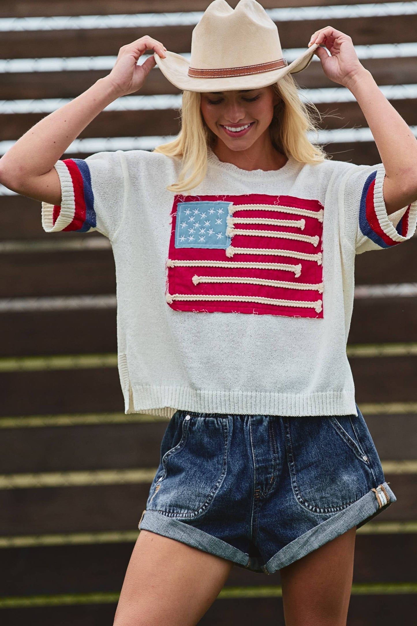 Flag Applique Sweater