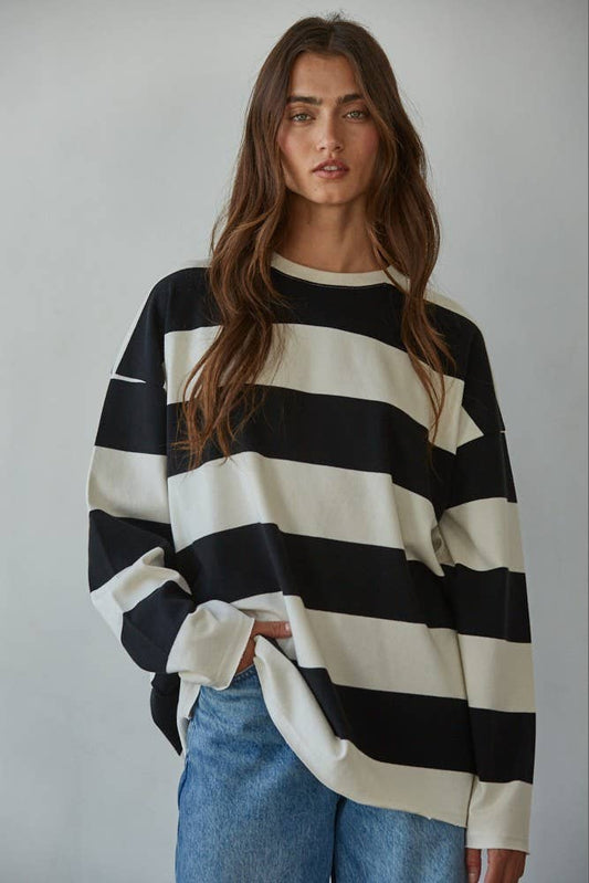 Striped Crewneck Sweatshirt