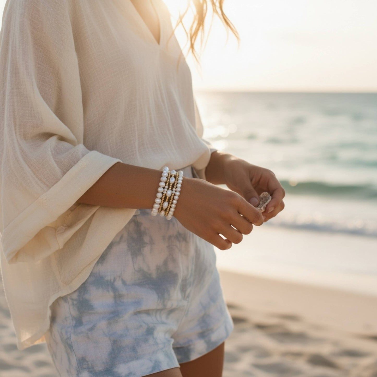 Freshwater Pearl Stretch Bracelet