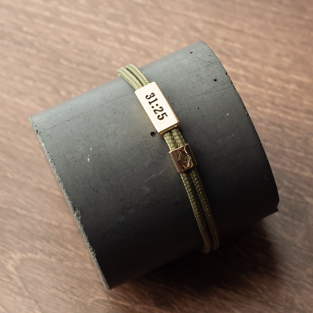 Sentiment Cord Bracelet-Proverbs 31:25