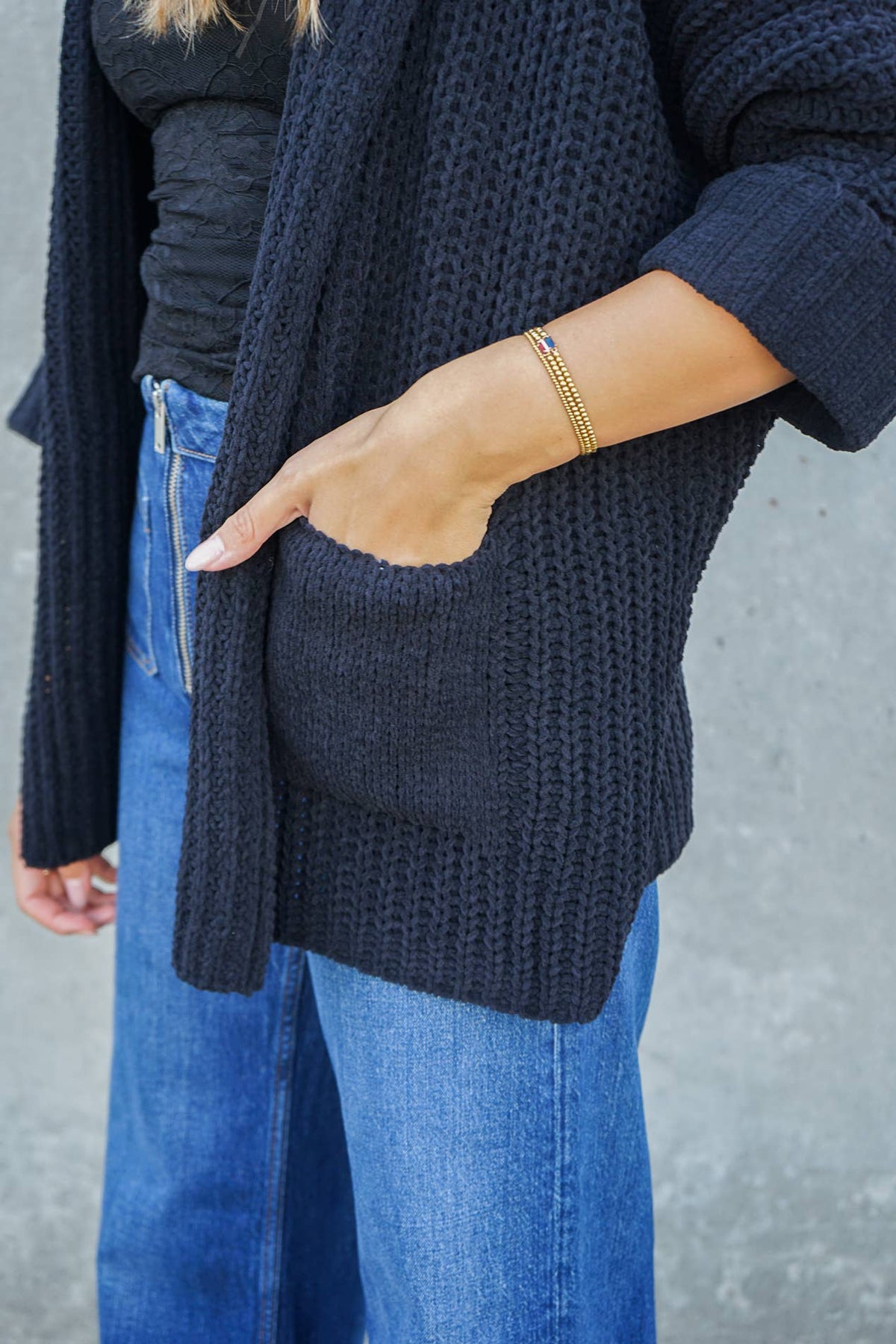 Chunky Knit Hooded Cardigan