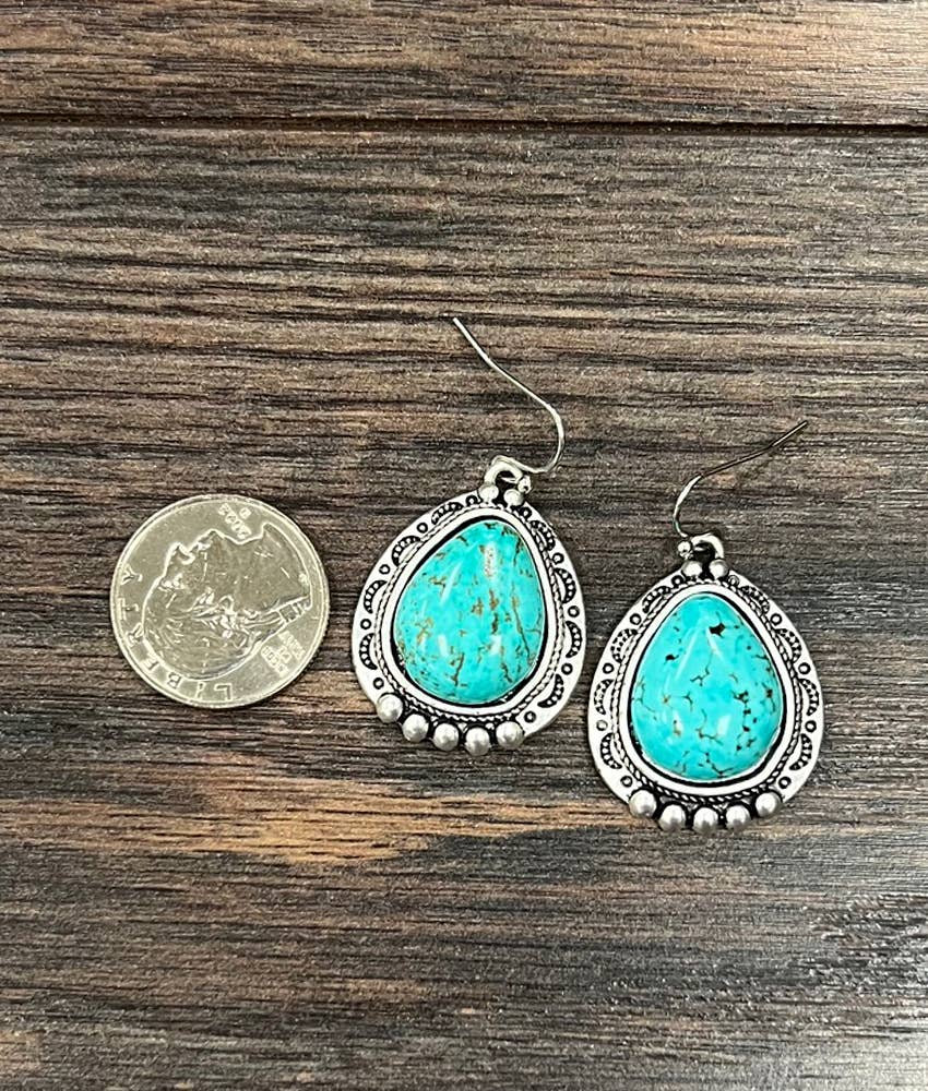Turquoise Teardrop Earrings
