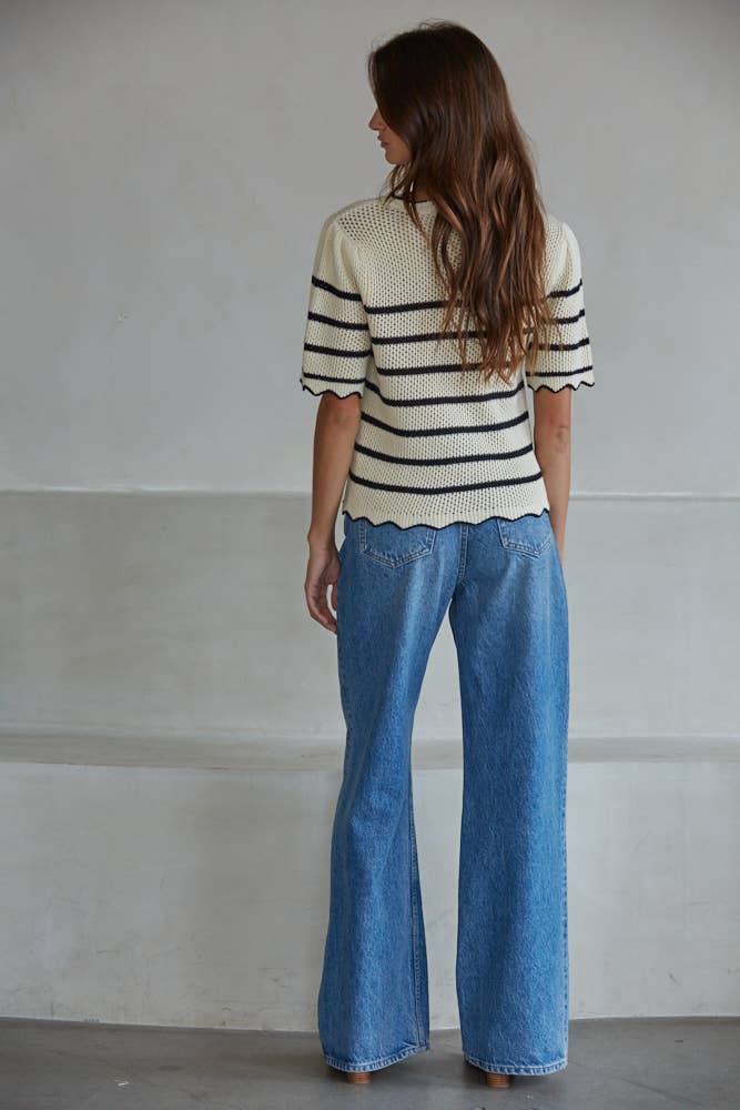 Crochet Striped Top
