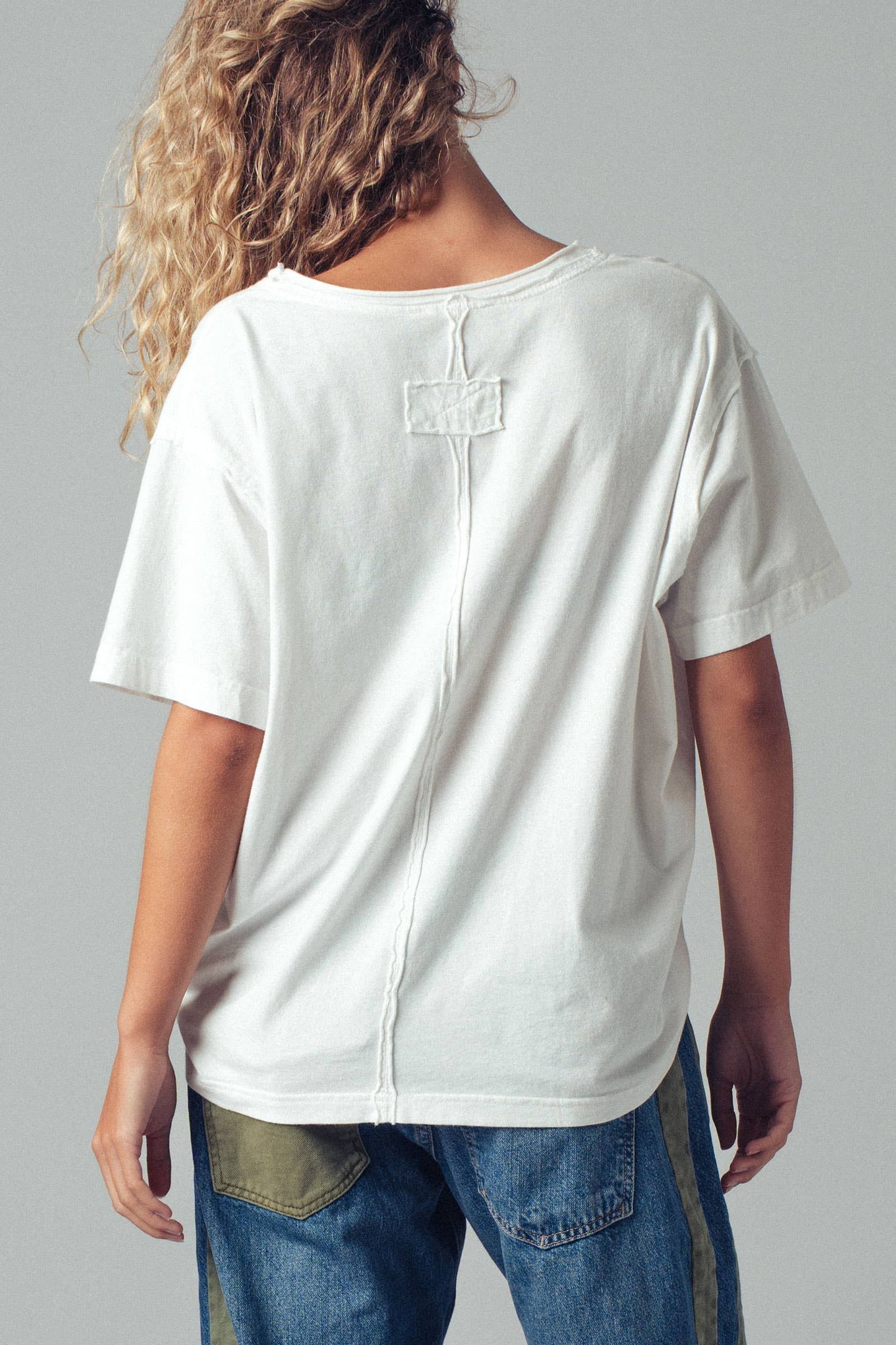 Vintage Wash V-Neck Cotton Tee