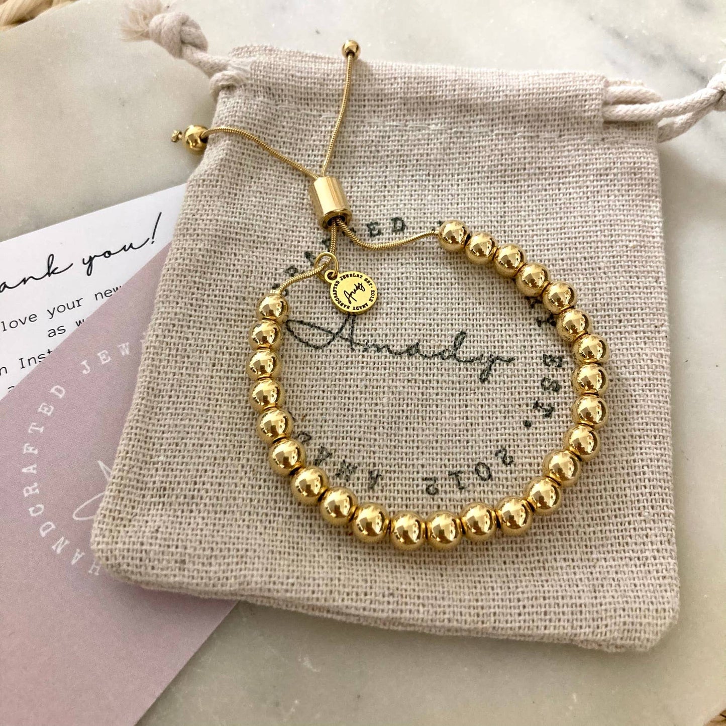 Gold Beaded Bracelet