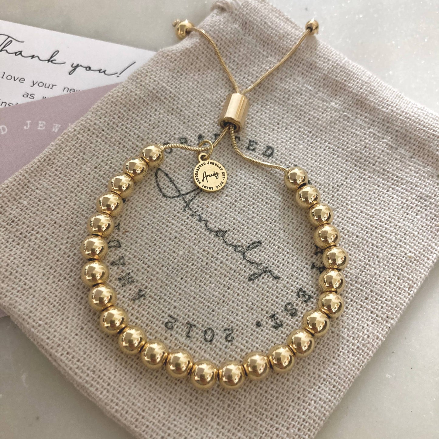 Gold Beaded Bracelet
