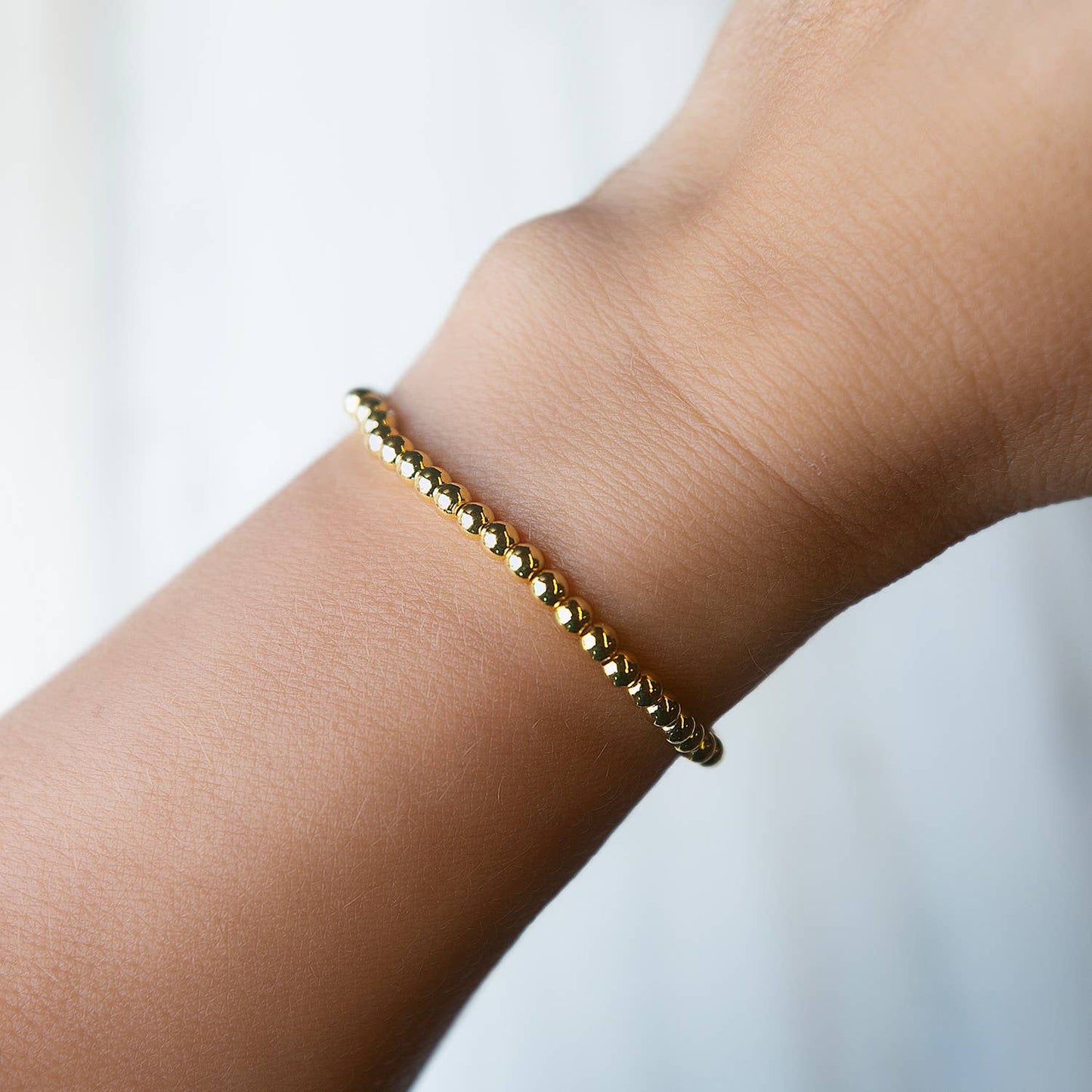 Gold Beaded Stretch Bracelet