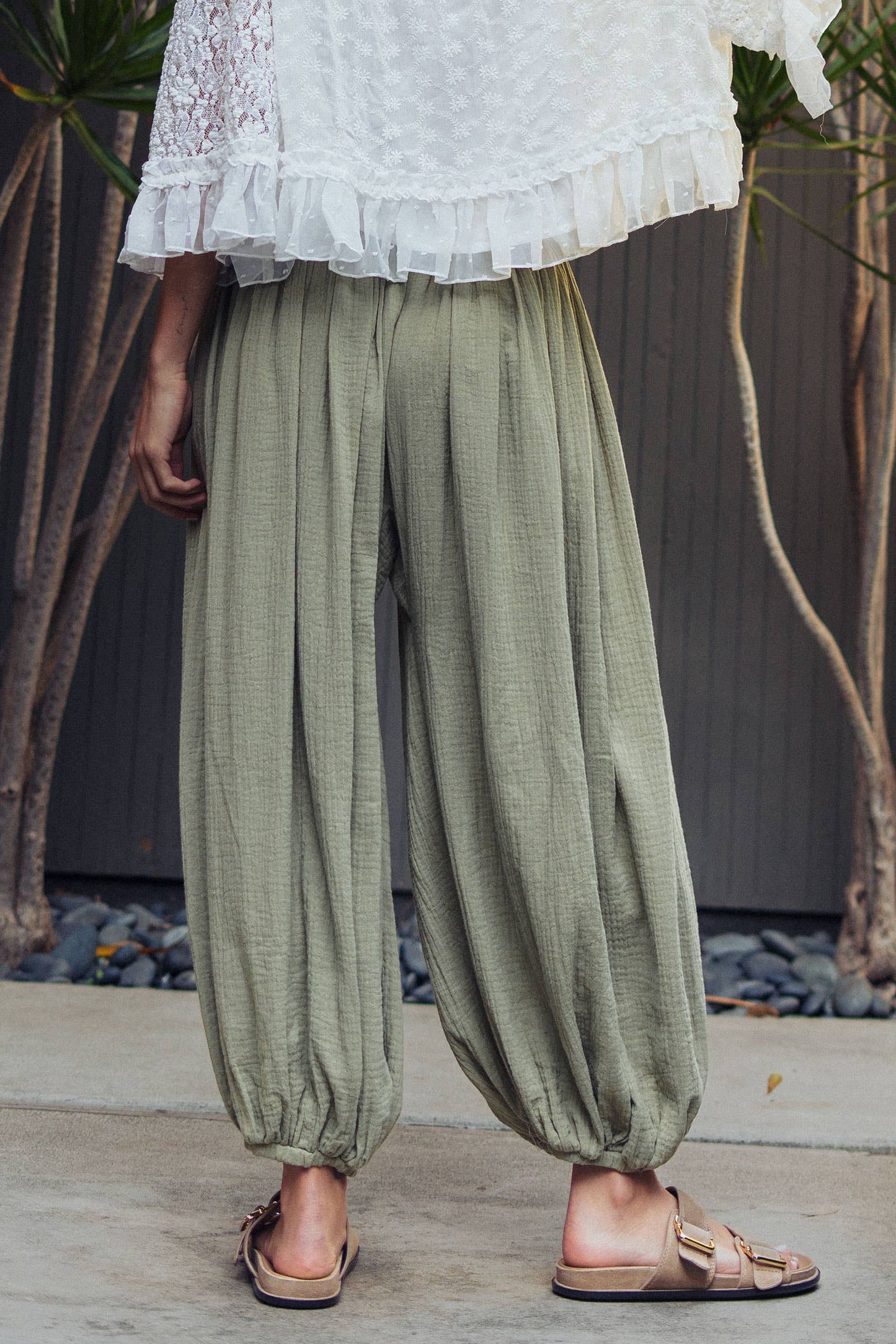 Soft Olive Balloon Pants