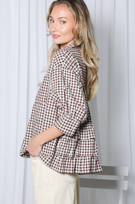 The Countryside Charm Gingham Blouse