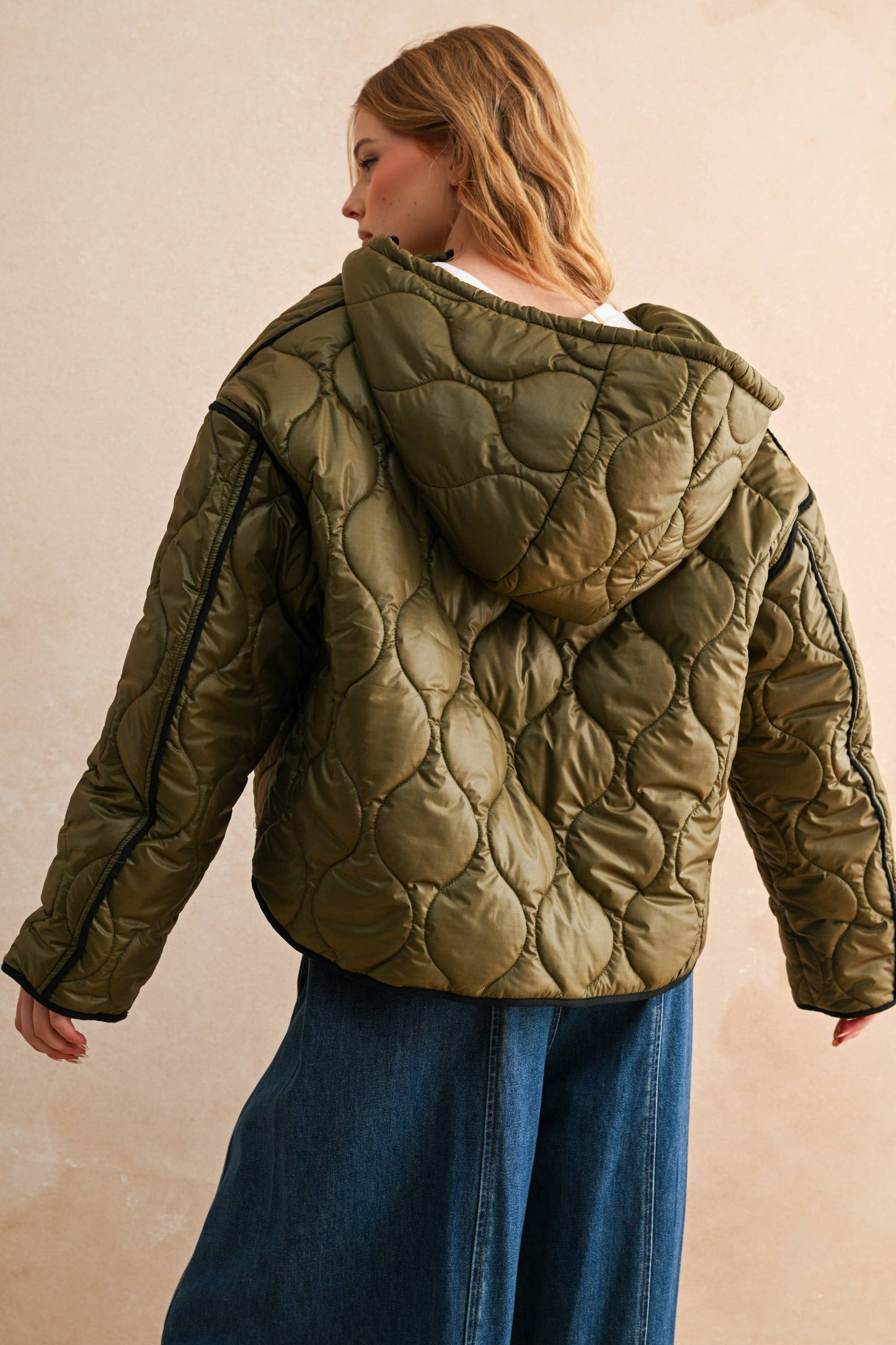QUILTED JACKET WITH HOOD