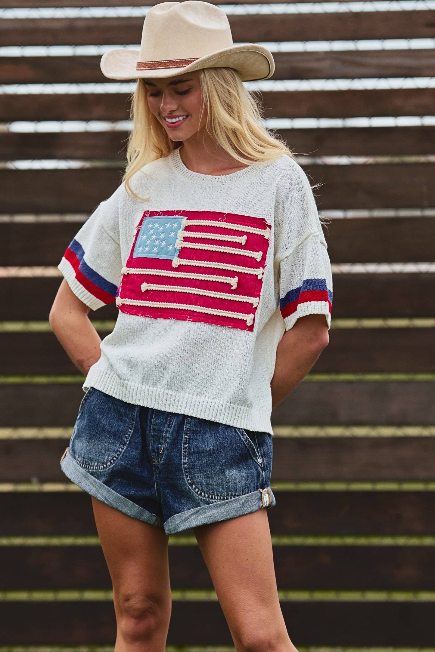 Flag Applique Sweater
