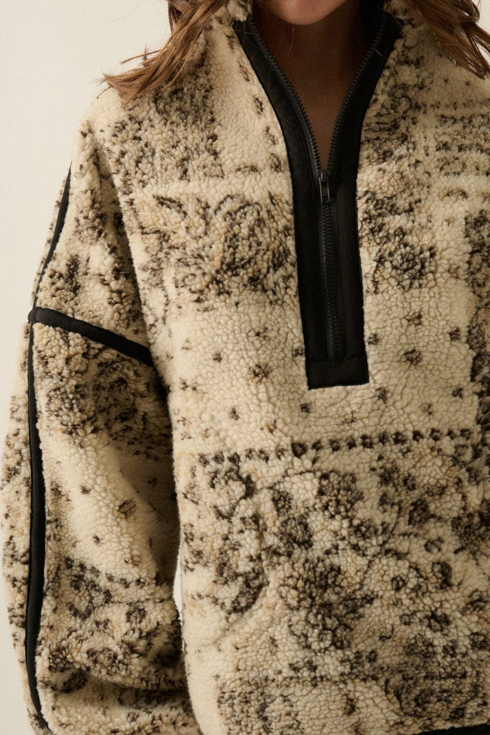 Paisley Sherpa Fleece Pullover