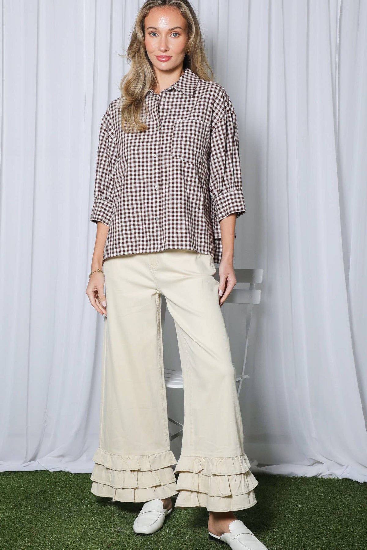 The Countryside Charm Gingham Blouse
