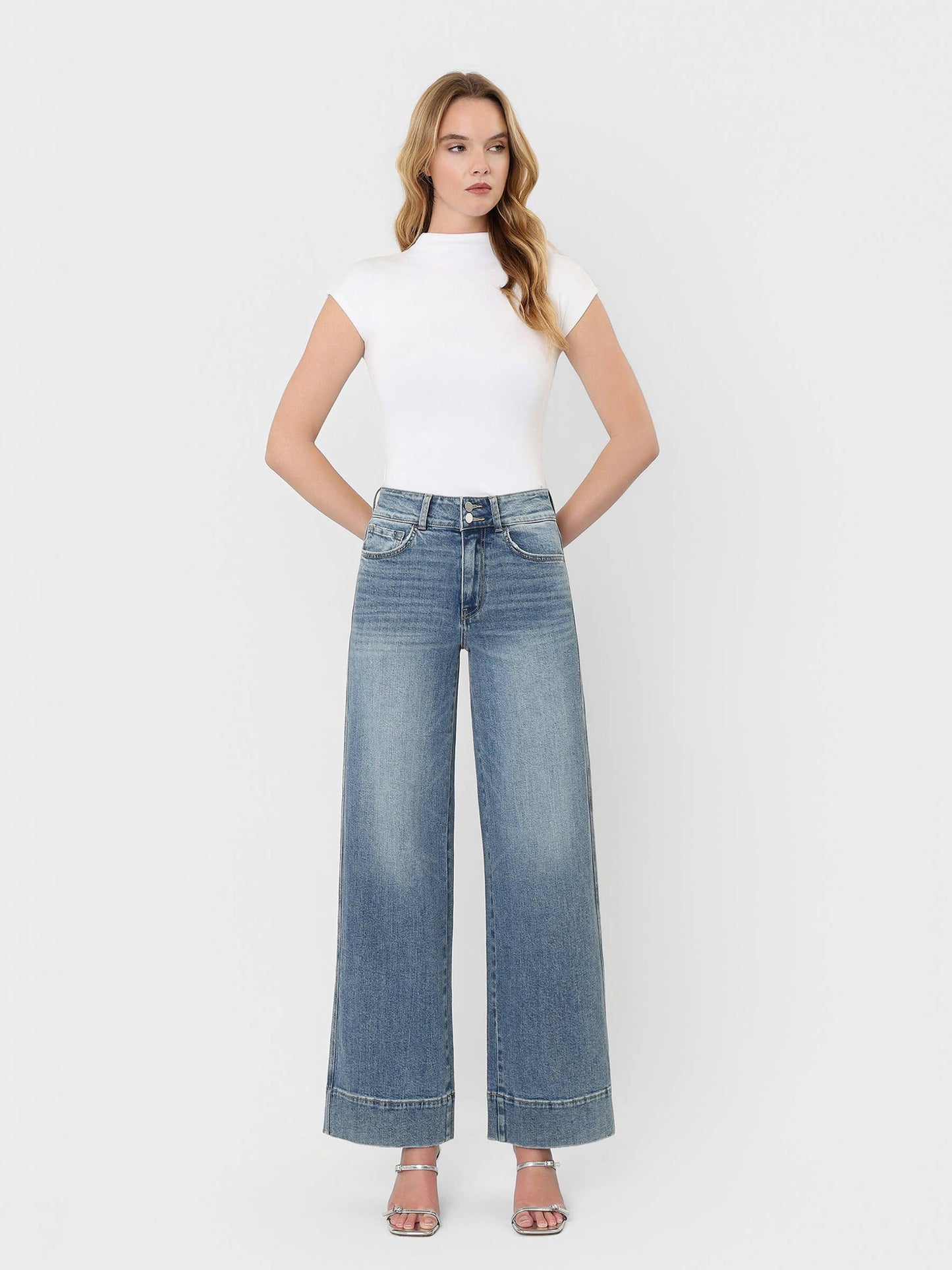 City Chic Wide Leg Jeans
