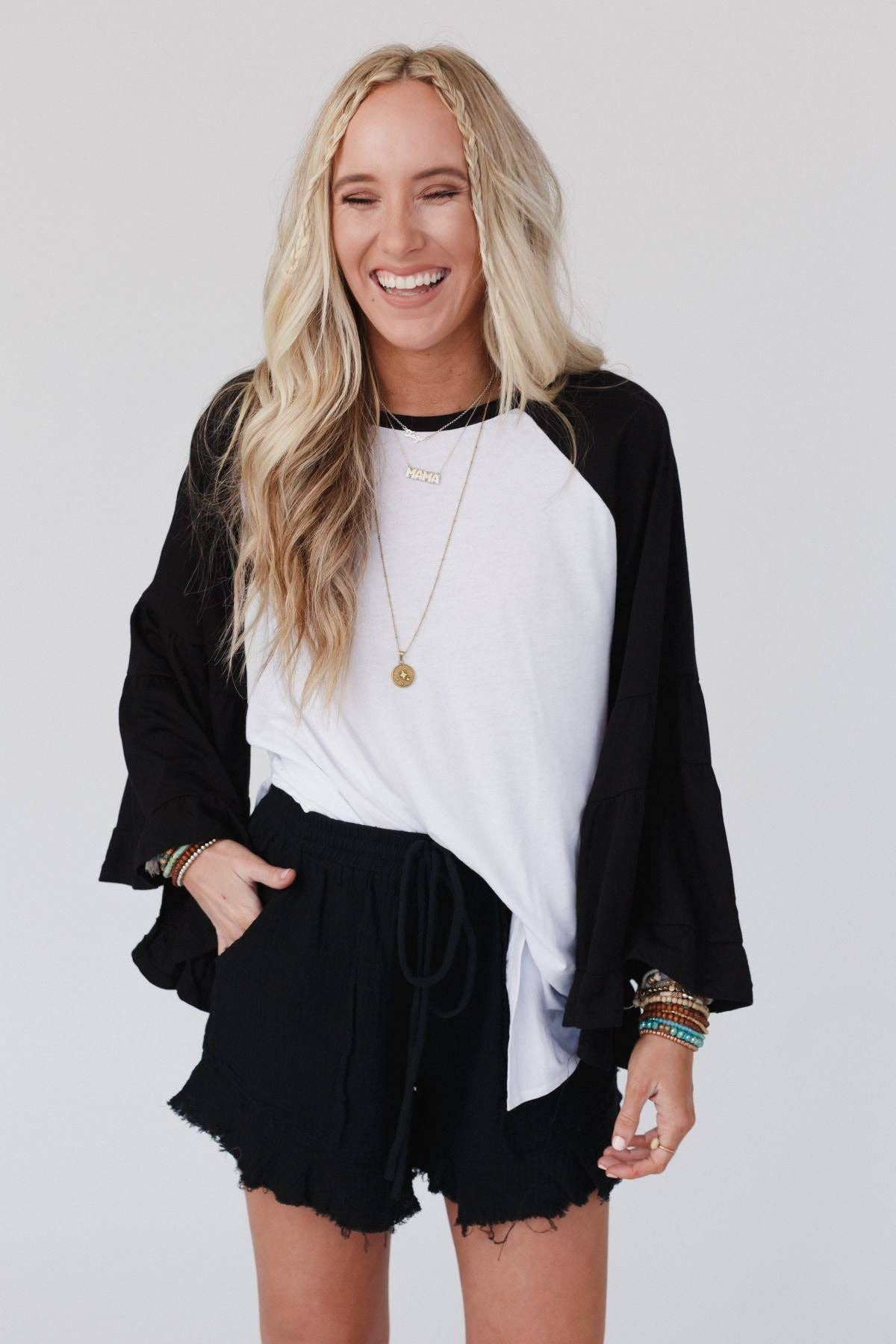Bell Sleeve Baseball Tee