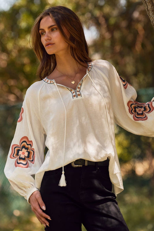 Boho Embroidered Blouse