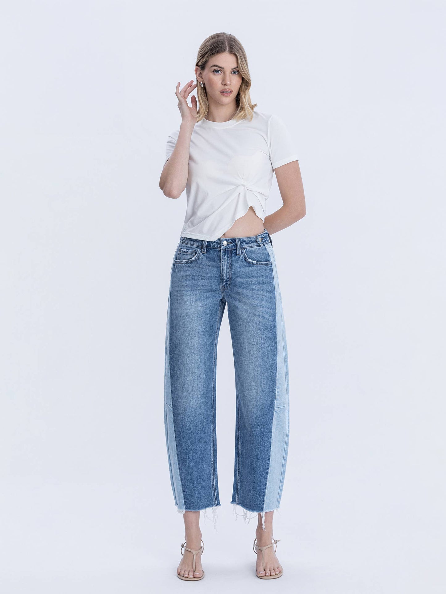 Side Hustle Barrel Leg Jeans