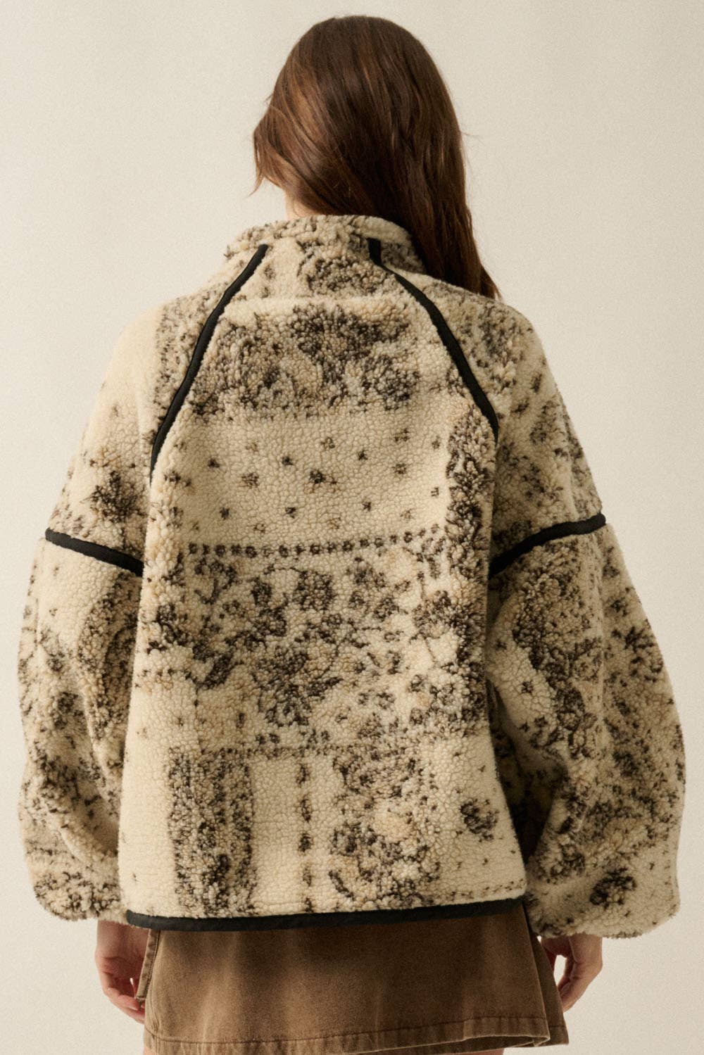Paisley Sherpa Fleece Pullover