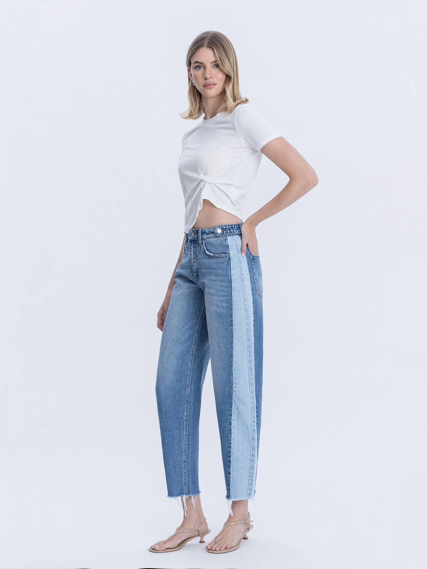 Side Hustle Barrel Leg Jeans