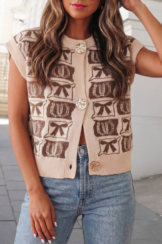 Western Cardigan Sweater Vest