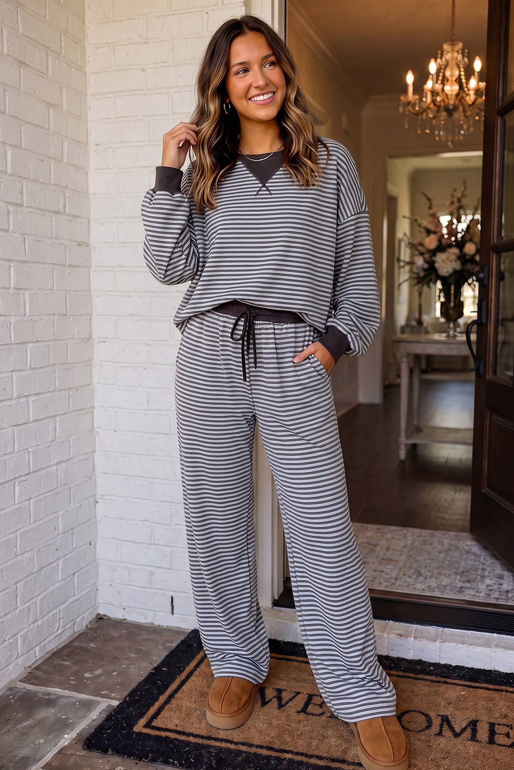 The Weekender Striped Set