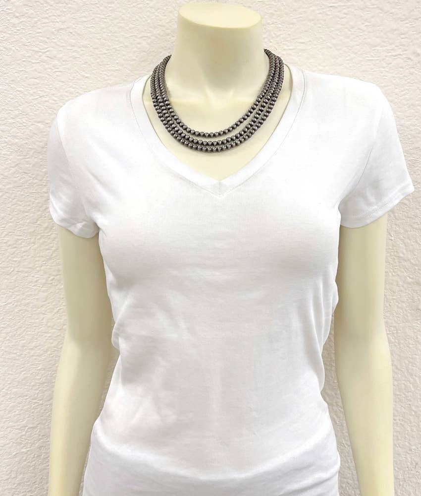 Triple Strand Navajo Pearl Necklace