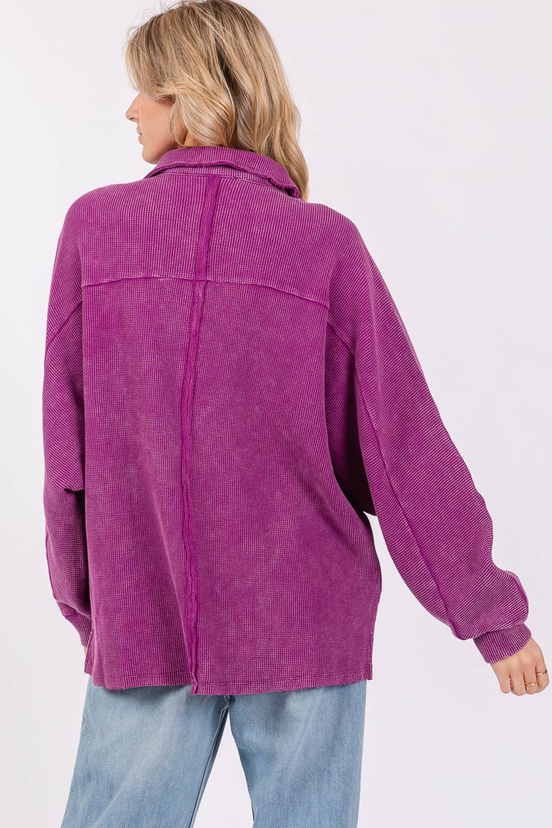 Mineral Wash Henley Pullover