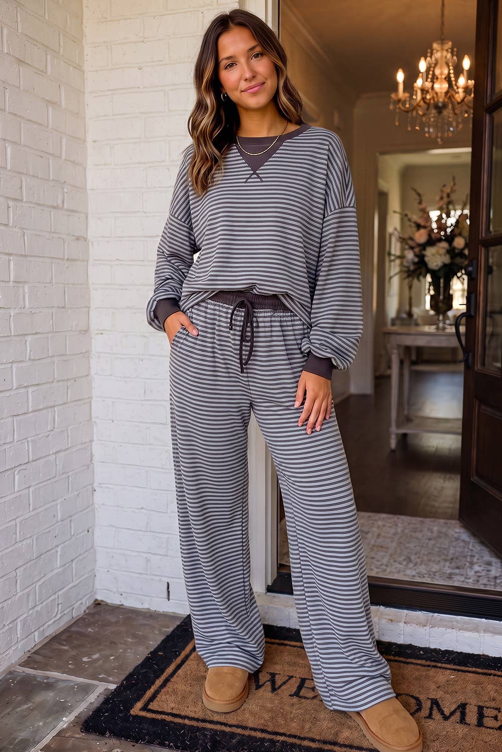 The Weekender Striped Set