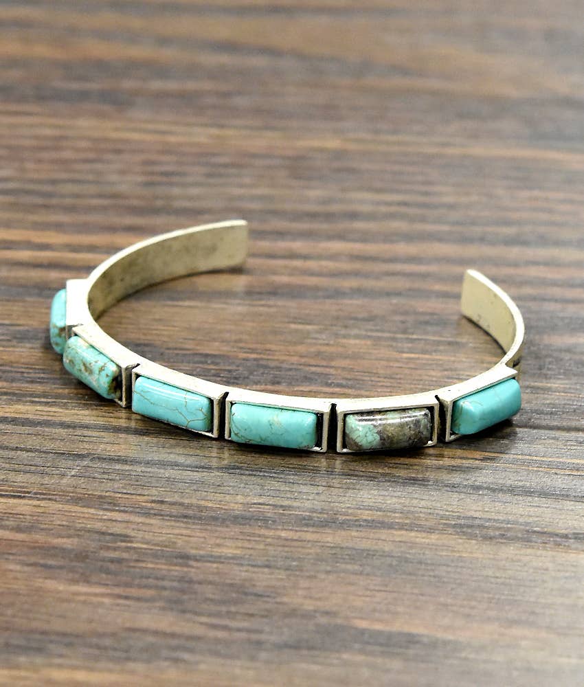 Segmented Bar Turquoise Bracelet