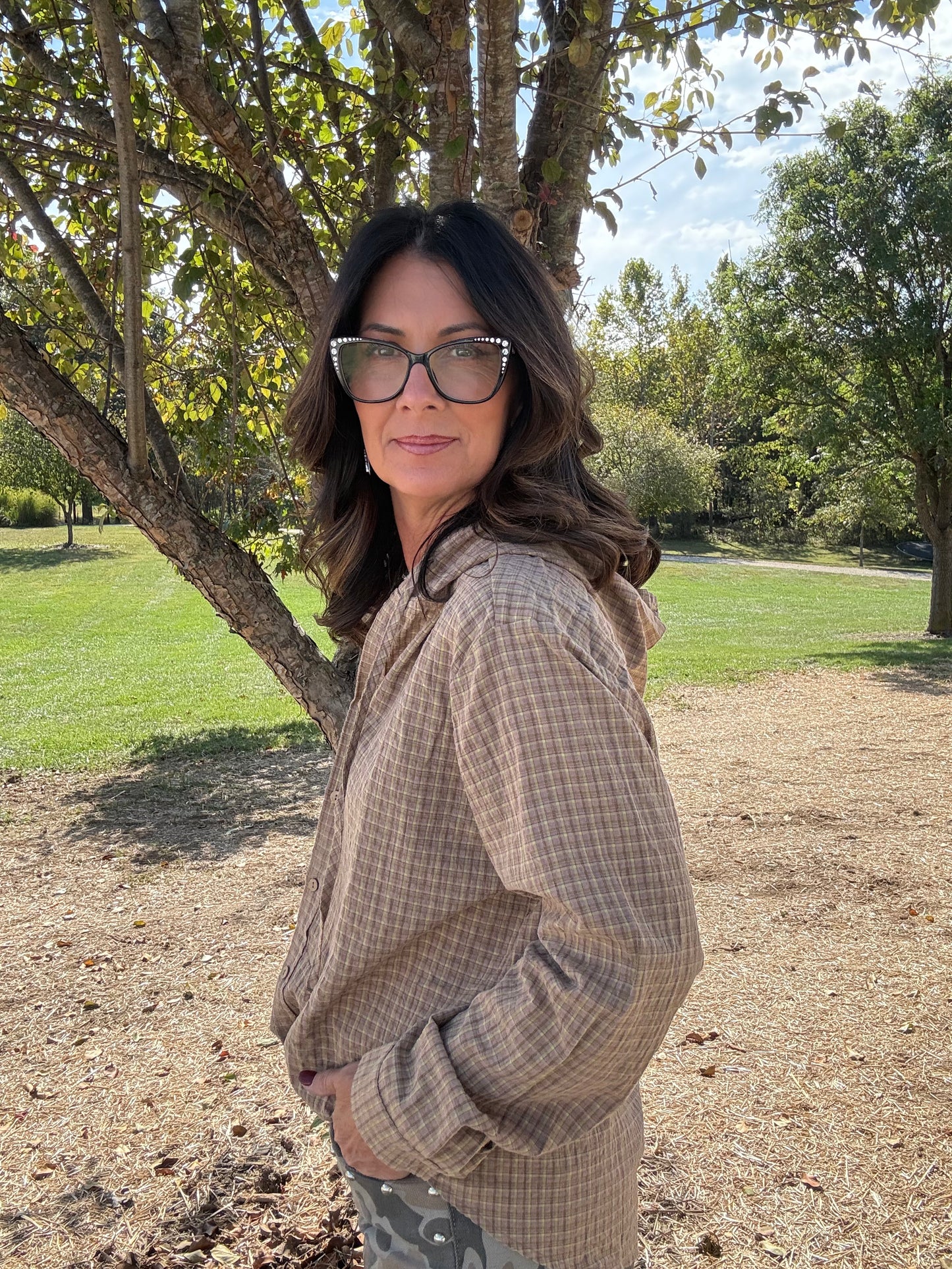 The Willow Plaid Hooded Top