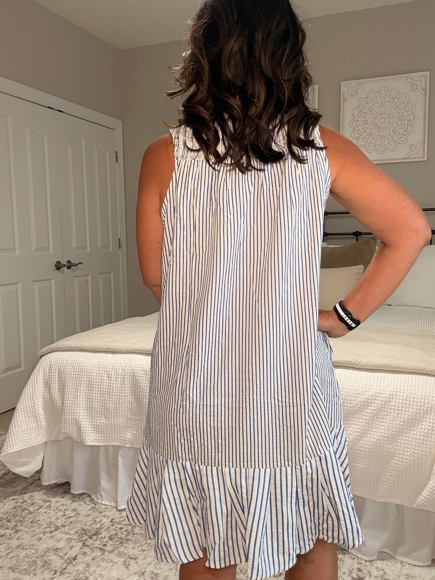 Ruffle Hem Mini Dress